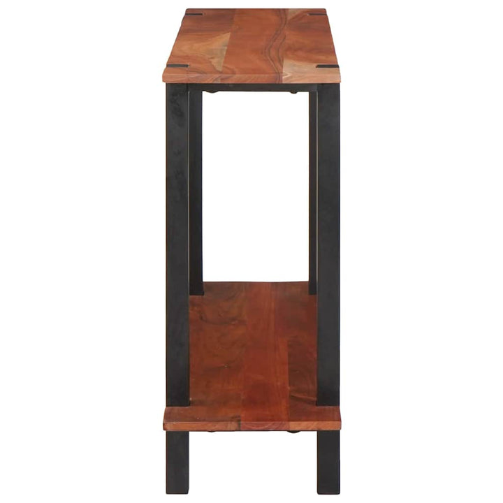 Konsolbord Med Hylla Brun Och Svart 110 X 30 X 75 Cm