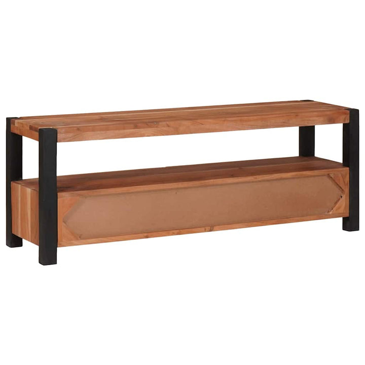 Tv-Skåp Med Låda Med Hylla Brun 110 X 30 X 40 Cm Massivt Akacia
