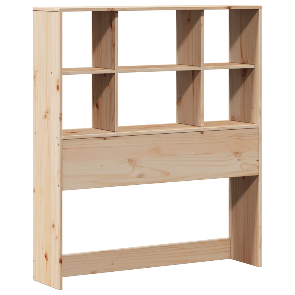 Säng Med Bokhylla Utan Madrass 90X200Cm Massiv Furu