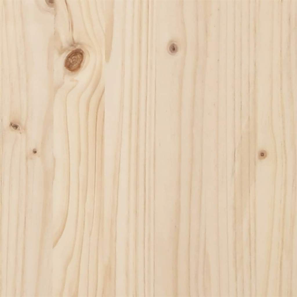 Säng Med Bokhylla Utan Madrass 90X200Cm Massiv Furu