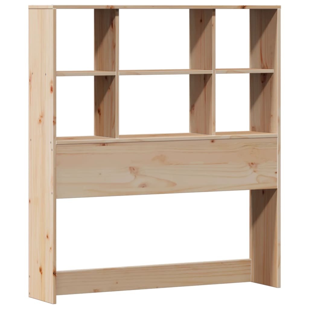 Säng Med Bokhylla Utan Madrass 90X190Cm Massiv Furu