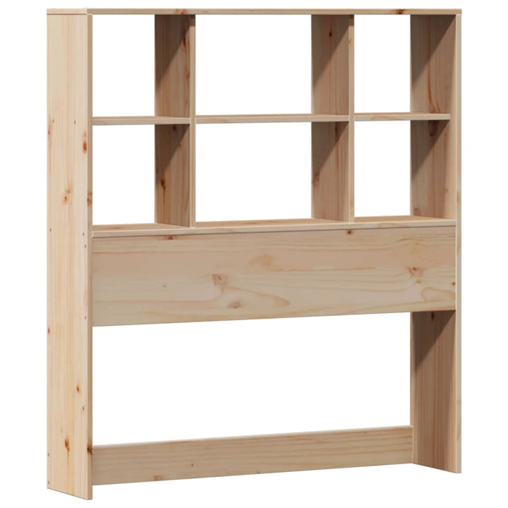 Säng Med Bokhylla Utan Madrass 90X190Cm Massiv Furu