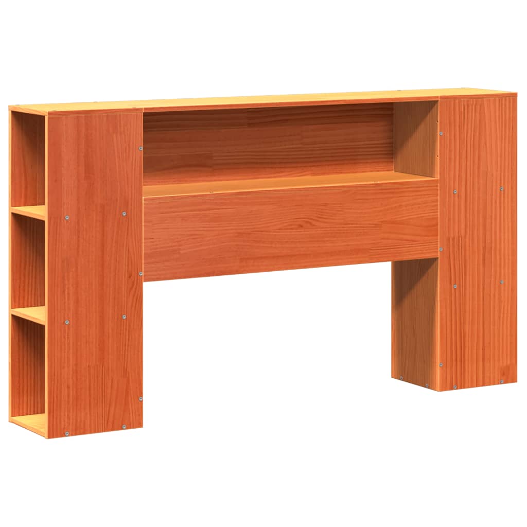 Säng Med Bokhylla Utan Madrass 140X190Cm Massiv Furu