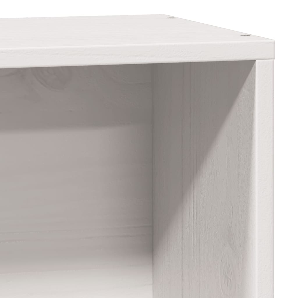 Säng Med Bokhylla Utan Madrass 75X190Cm Massiv Furu