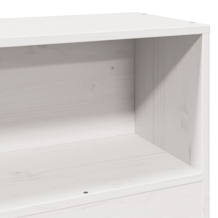 Säng Med Bokhylla Utan Madrass 75X190Cm Massiv Furu