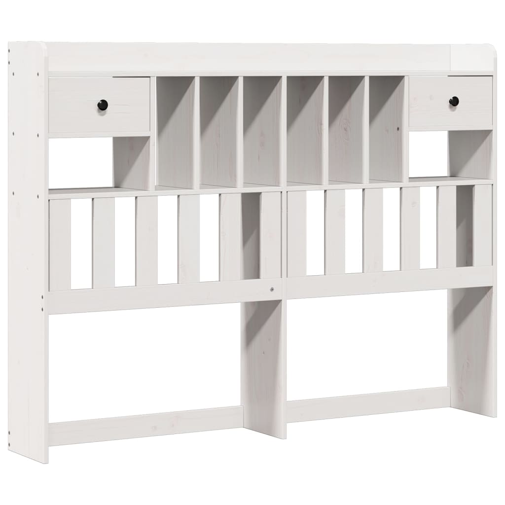 Säng Med Bokhylla Utan Madrass 140X190Cm Massiv Furu