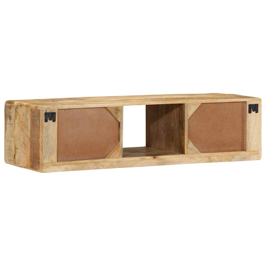 Vägghängt Tv-Skåp 100X32X25 Cm Massivt Trä Grov Mango