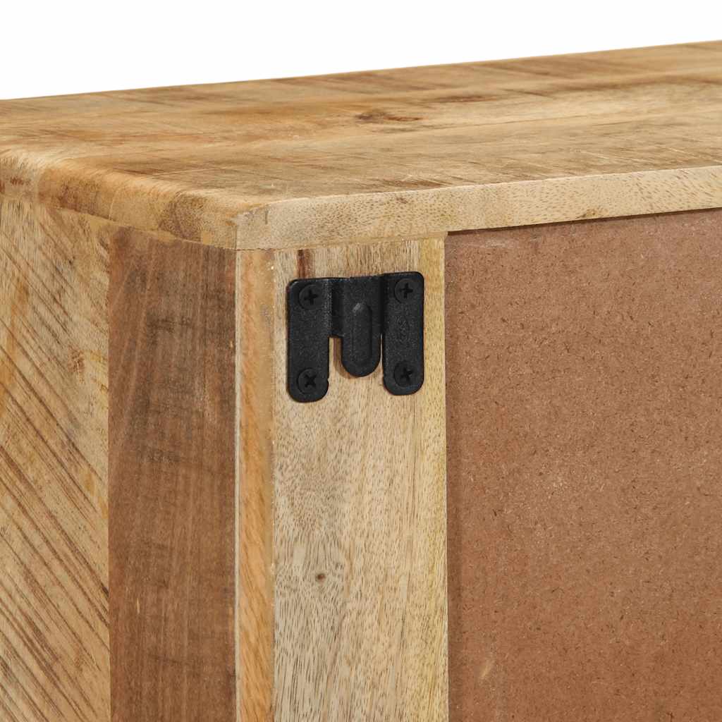 Vägghängt Tv-Skåp 100X32X25 Cm Massivt Trä Grov Mango