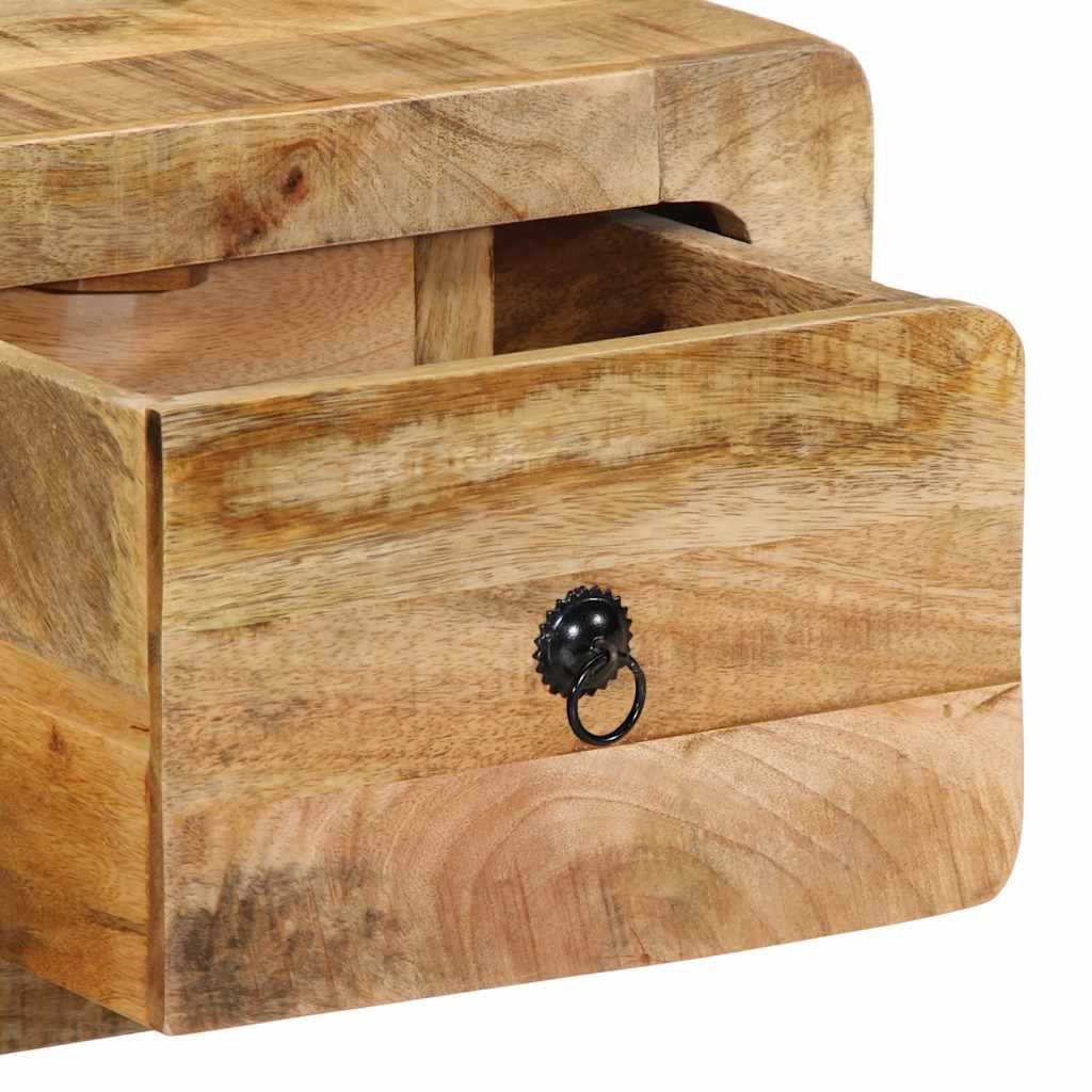 Vägghängt Tv-Skåp 100X32X25 Cm Massivt Trä Grov Mango