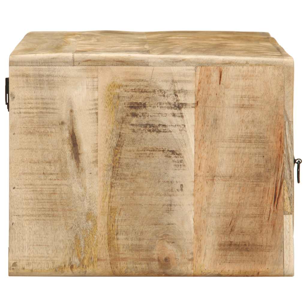 Vägghängt Tv-Skåp 100X32X25 Cm Massivt Trä Grov Mango