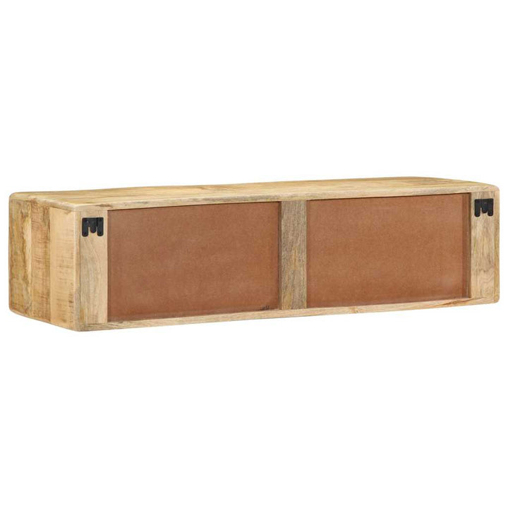 Vägghängt Tv-Skåp 100X32X25 Cm Massivt Trä Grov Mango