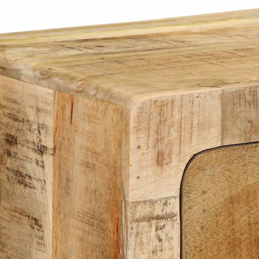 Vägghängt Tv-Skåp 100X32X25 Cm Massivt Trä Grov Mango
