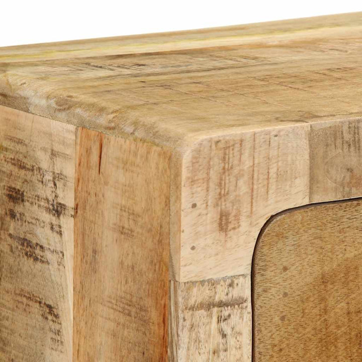 Vägghängt Tv-Skåp 100X32X25 Cm Massivt Trä Grov Mango