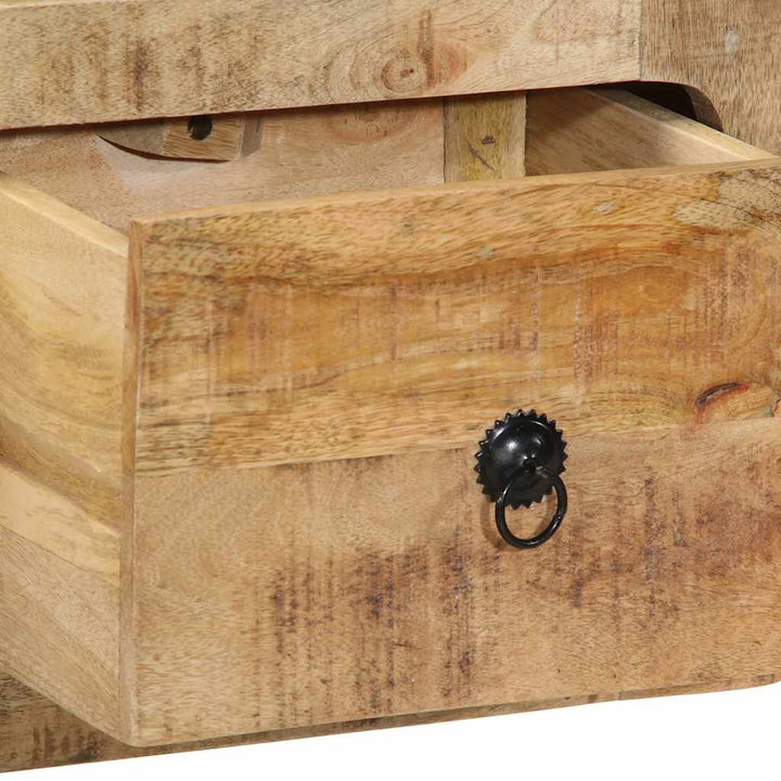 Vägghängt Tv-Skåp 100X32X25 Cm Massivt Trä Grov Mango