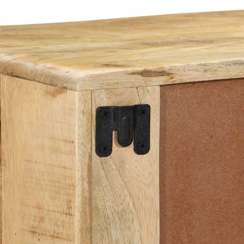 Vägghängt Tv-Skåp 100X32X25 Cm Massivt Trä Grov Mango