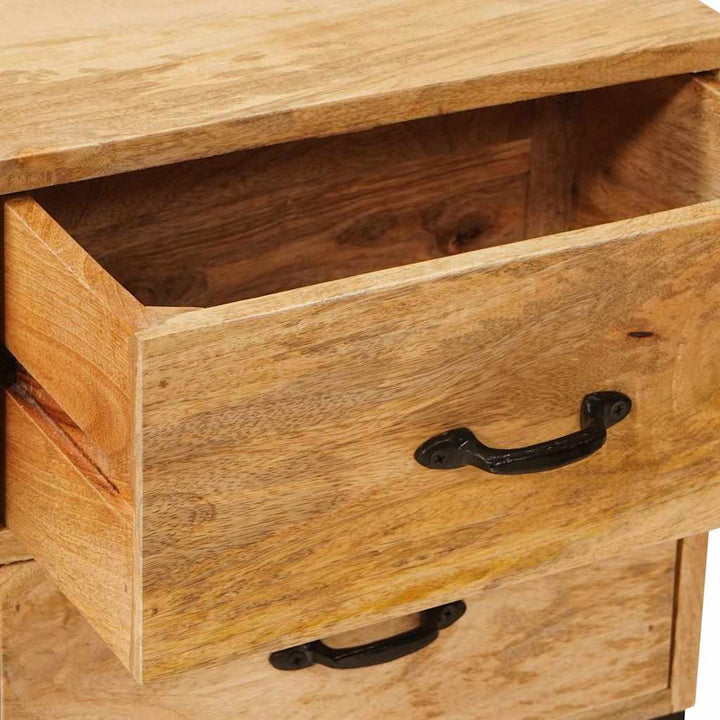 Tv-Bänkar Med Låda Brun 110 X 30 X 46 Cm Massivt Mangoträ