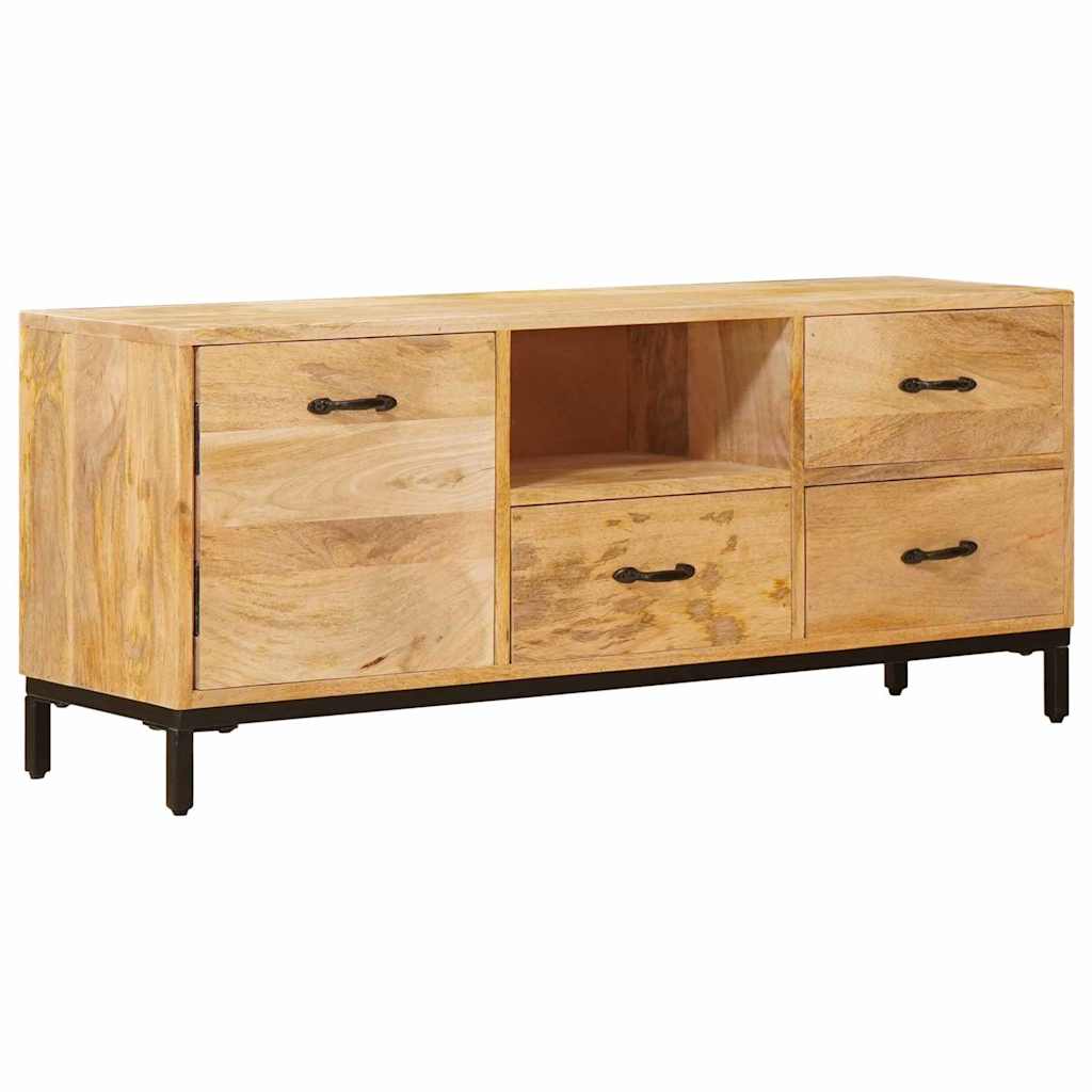 Tv-Bänkar Med Låda Brun 110 X 30 X 46 Cm Massivt Mangoträ