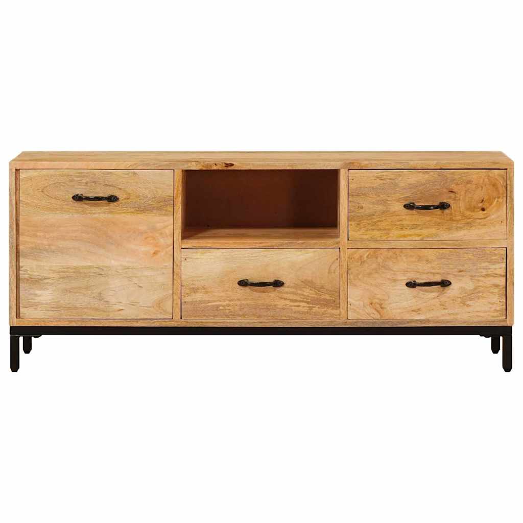 Tv-Bänkar Med Låda Brun 110 X 30 X 46 Cm Massivt Mangoträ
