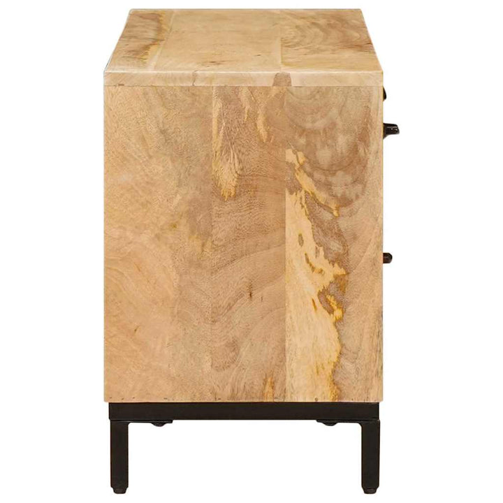 Tv-Bänkar Med Låda Brun 110 X 30 X 46 Cm Massivt Mangoträ