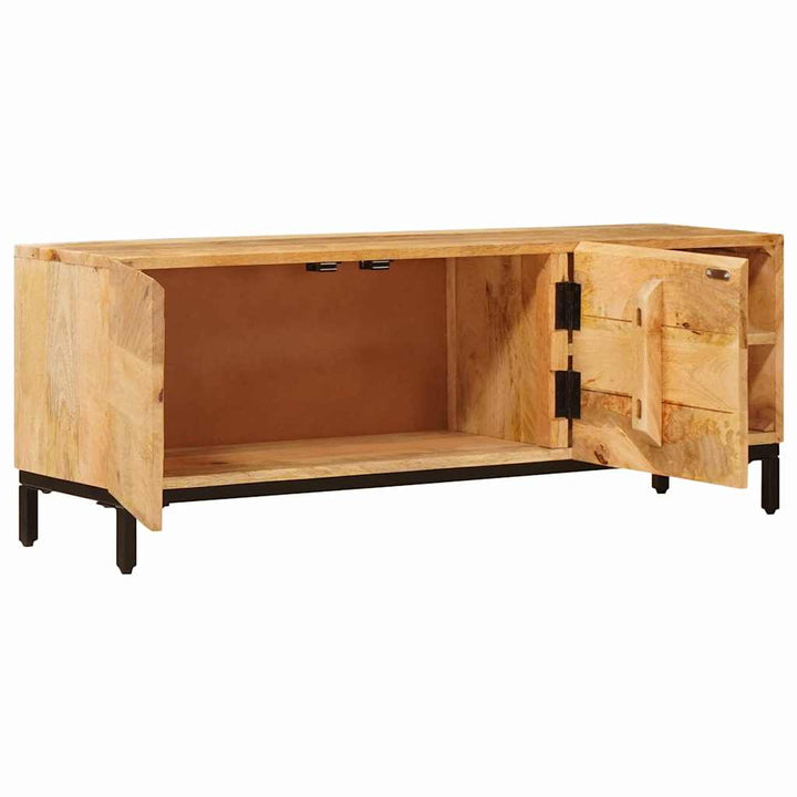 Förvaringsskåp Med Hylla Brun 110 X 30 X 40 Cm Massivt Mangoträ