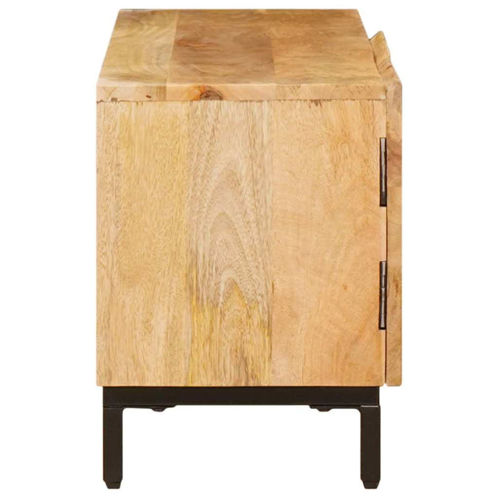 Förvaringsskåp Med Hylla Brun 110 X 30 X 40 Cm Massivt Mangoträ