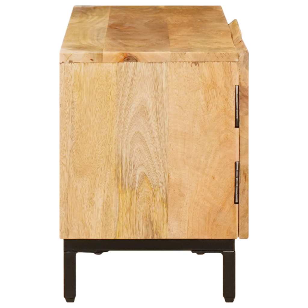 Förvaringsskåp Med Hylla Brun 110 X 30 X 40 Cm Massivt Mangoträ