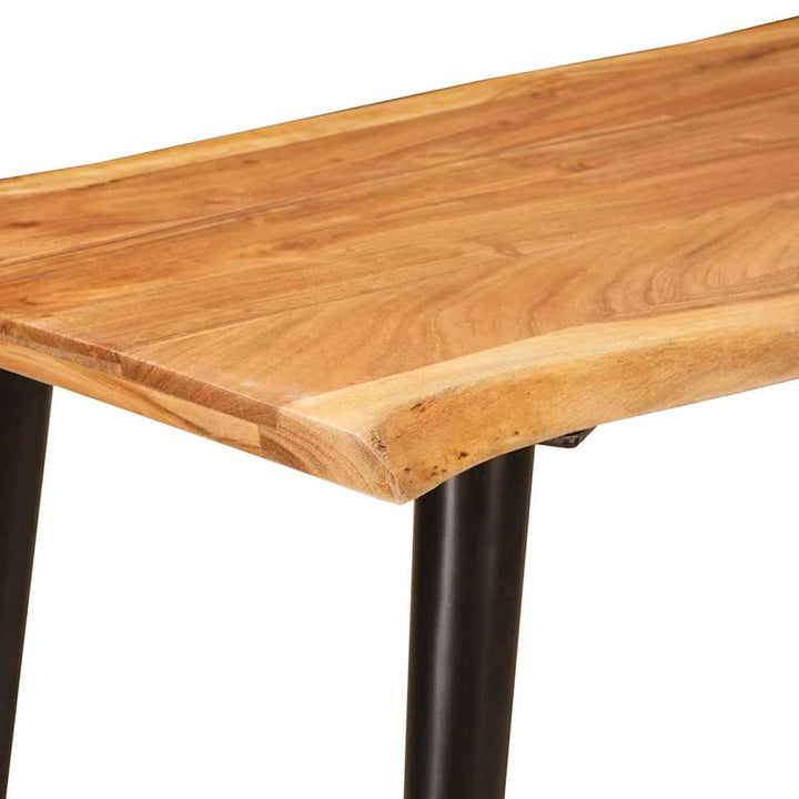 Matbord Brun Och Svart 110 X 55 X 78 Cm Massivt Mangoträ