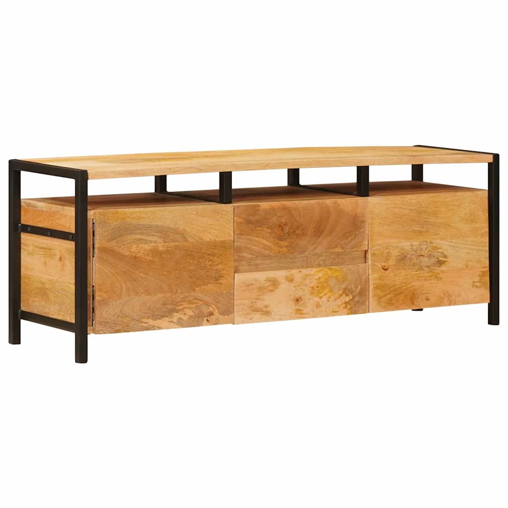 Förvaringsskåp Med Låda Brun 110 X 30 X 40 Cm Massivt Mangoträ