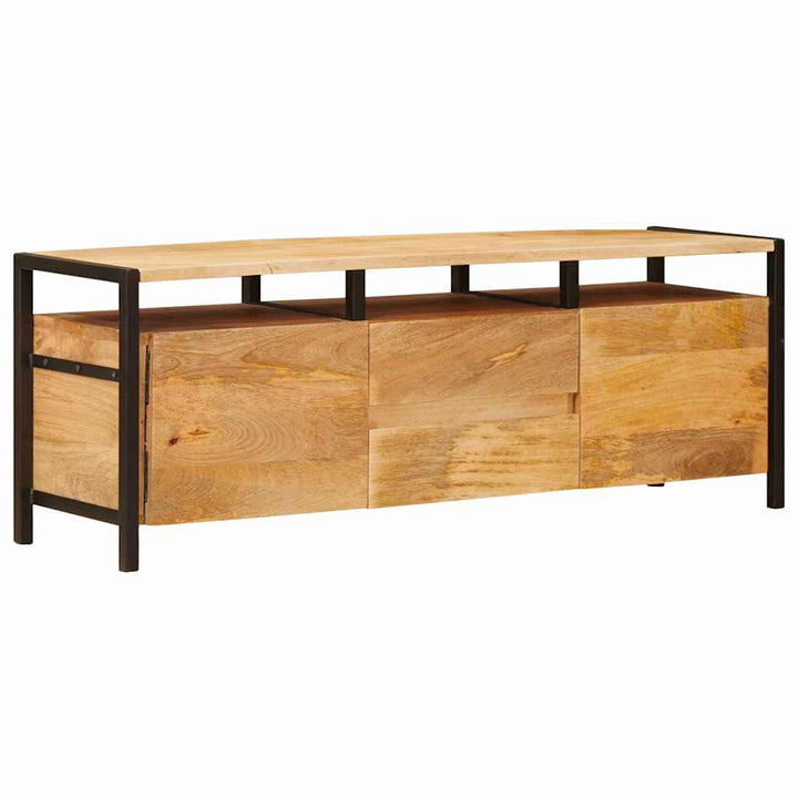 Förvaringsskåp Med Låda Brun 110 X 30 X 40 Cm Massivt Mangoträ