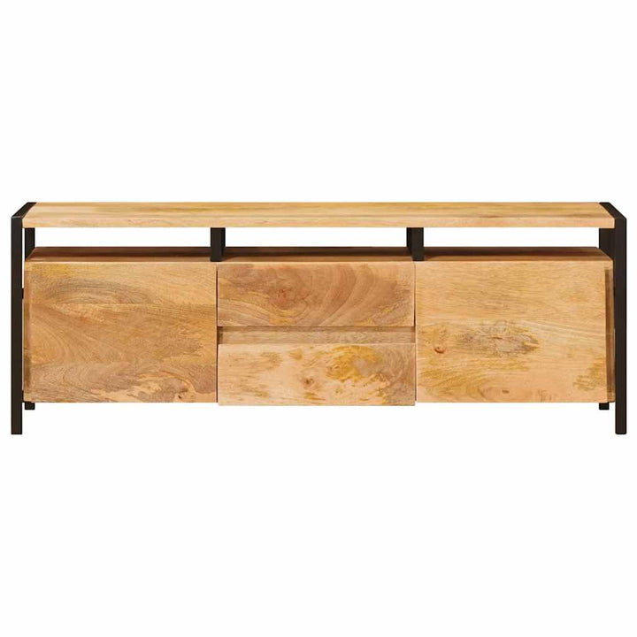 Förvaringsskåp Med Låda Brun 110 X 30 X 40 Cm Massivt Mangoträ