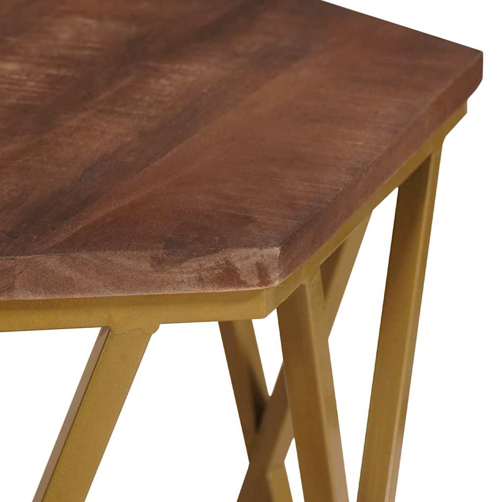 Soffbord Brun 55 X 55 X 50 Cm Massivt Mangoträ