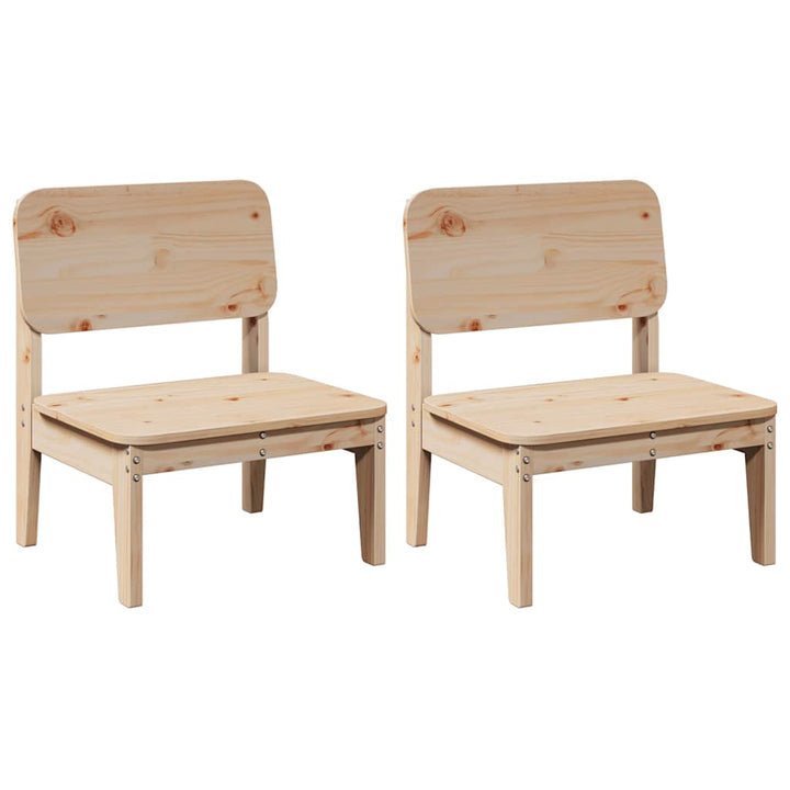 Trädgårdsstolar 2 St 60X52,5X72 Cm Massiv Furu