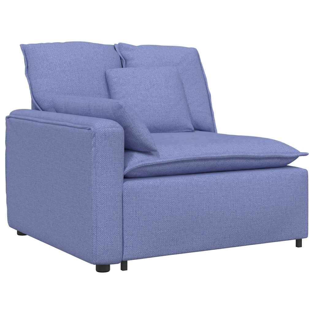Modulsoffa Med Kuddar Tyg Jeans Blå