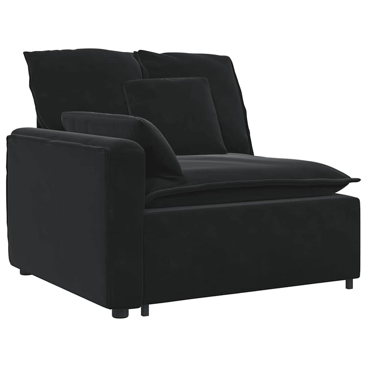 Modulsoffa Med Fotpall Och Dynor Sammet