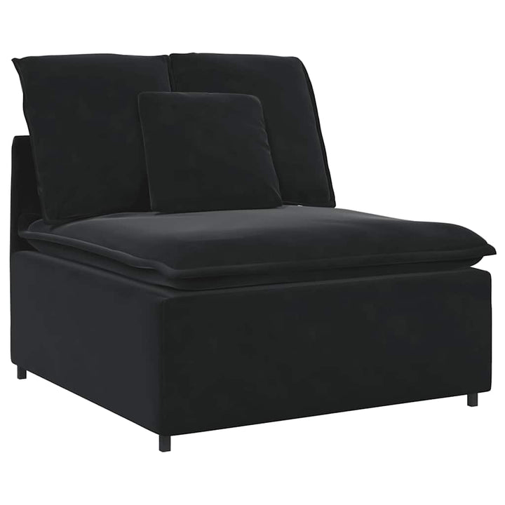 Modulsoffa Med Fotpall Och Dynor Sammet