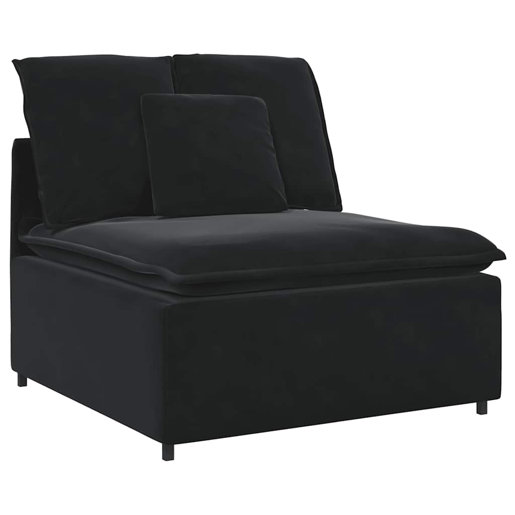 Modulsoffa Med Fotpall Och Dynor Sammet
