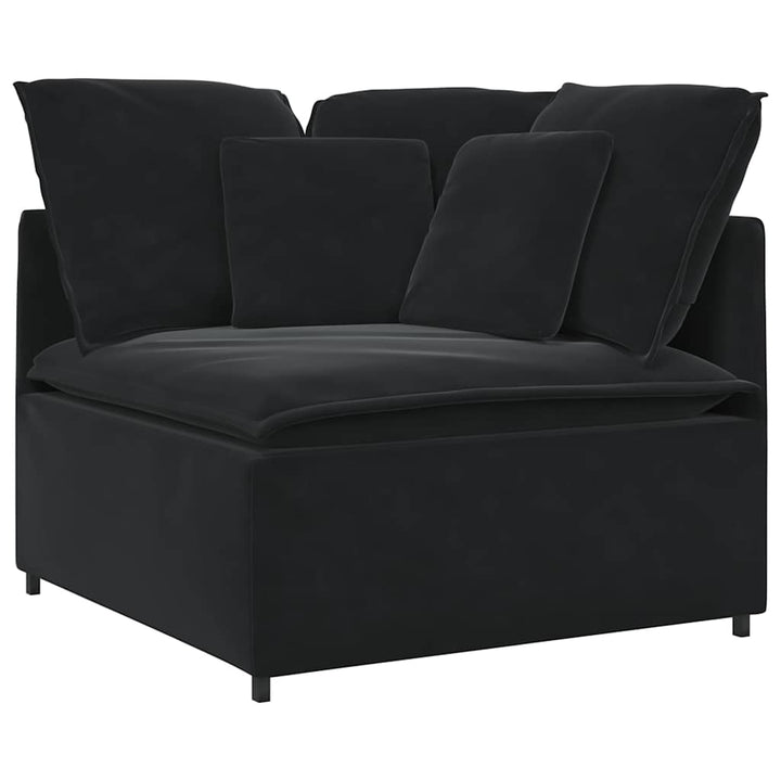 Modulsoffa Med Fotpall Och Dynor Sammet