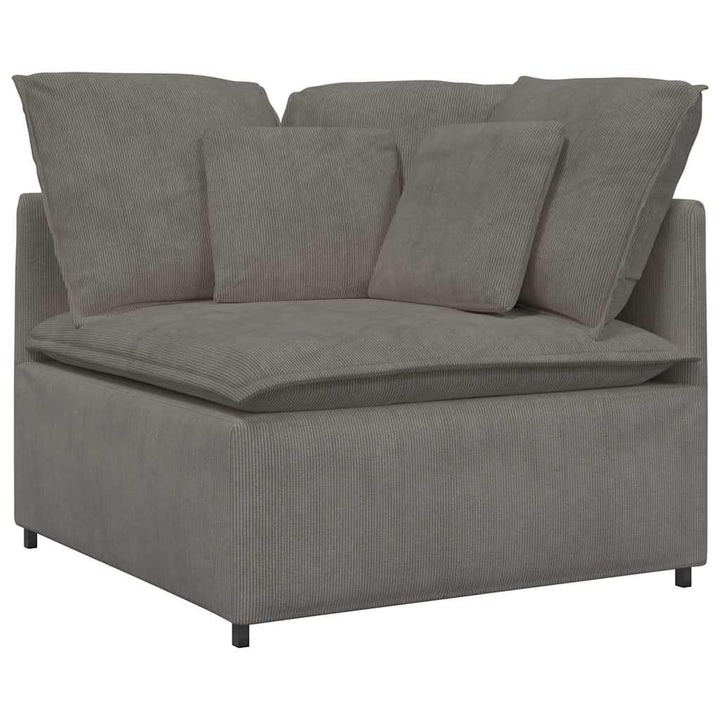 Modulsoffa Med Fotpall&amp;Dynor Manchestertyg