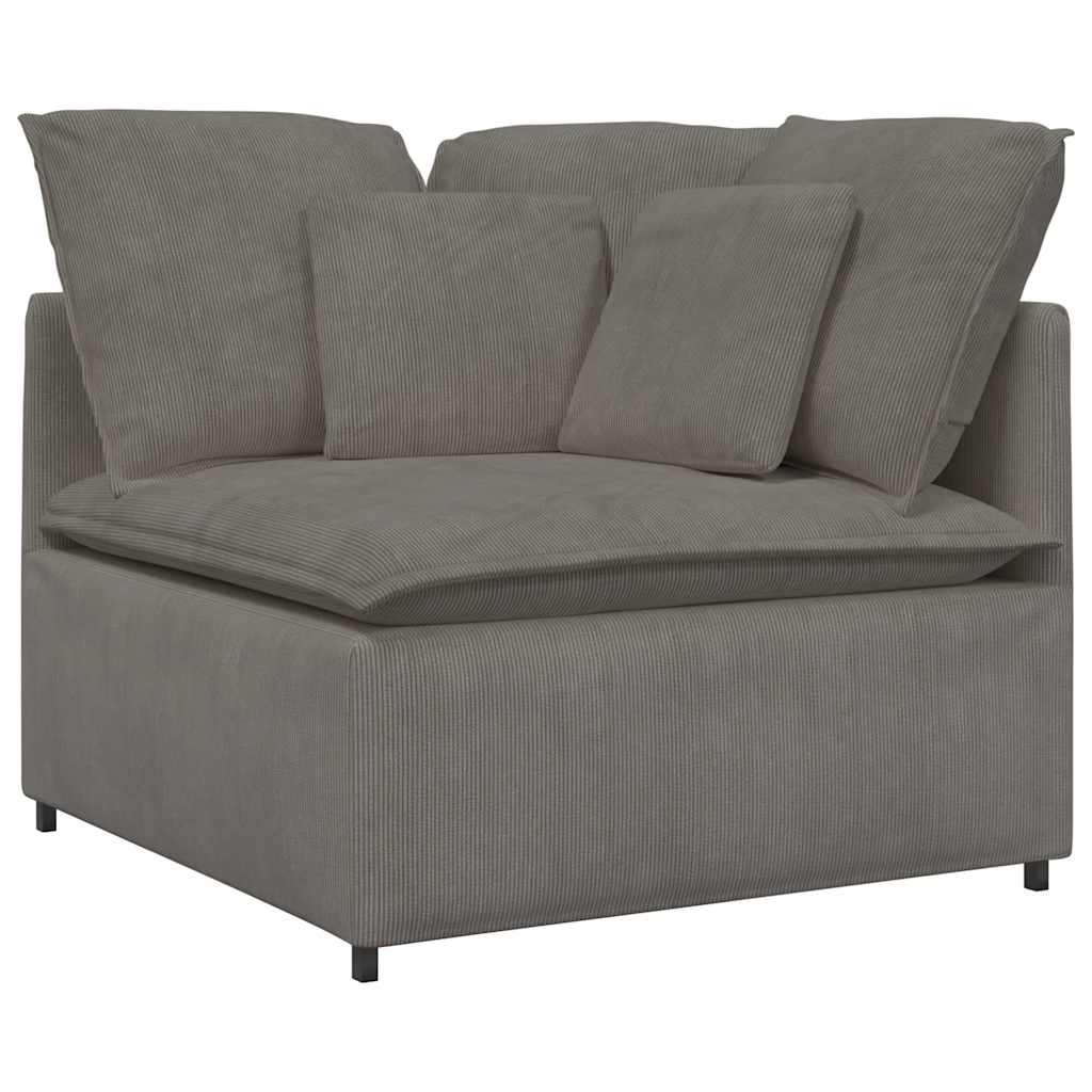 Modulsoffa Med Fotpall&amp;Dynor Manchestertyg