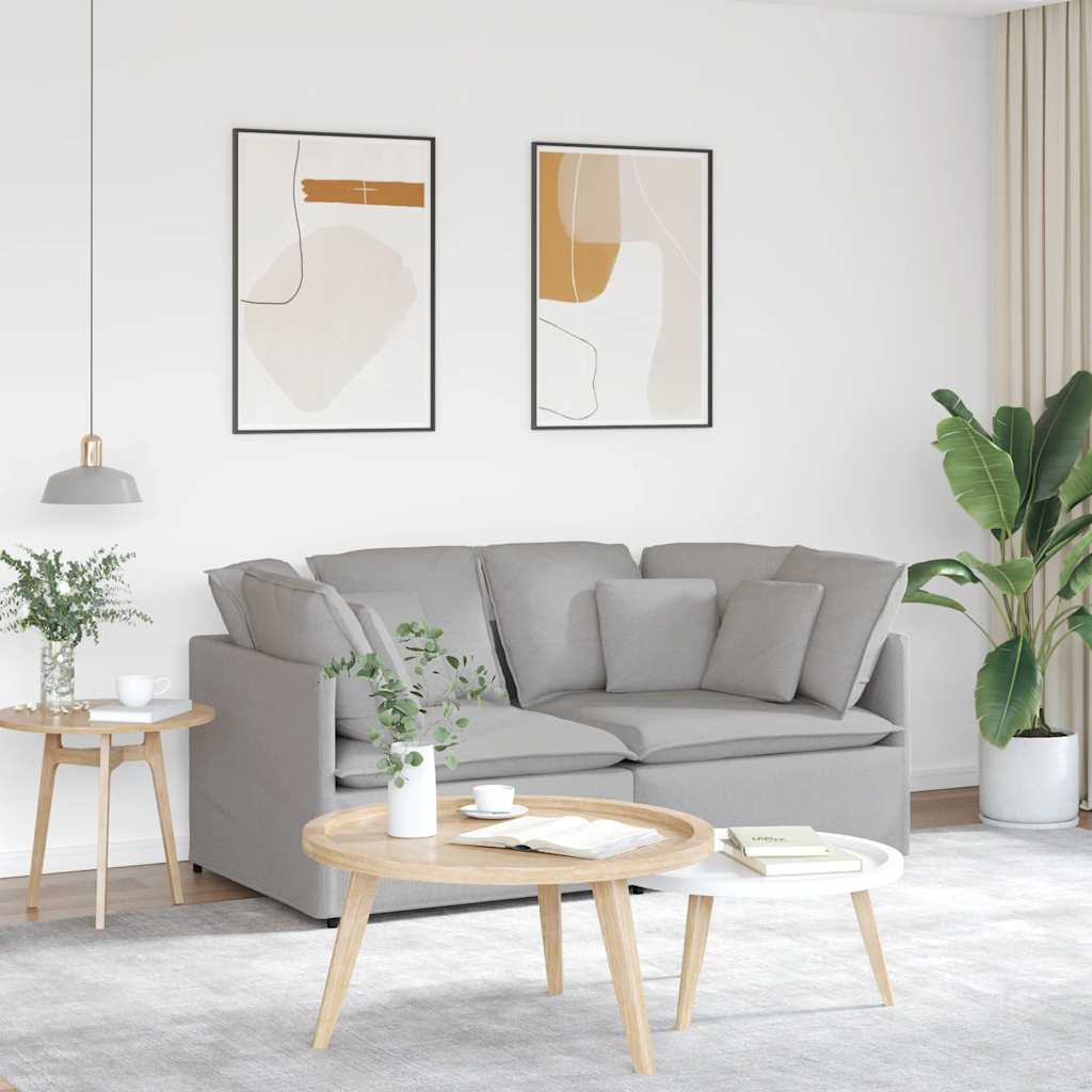 Modulsoffa Med Kuddar Tyg Jeans Blå