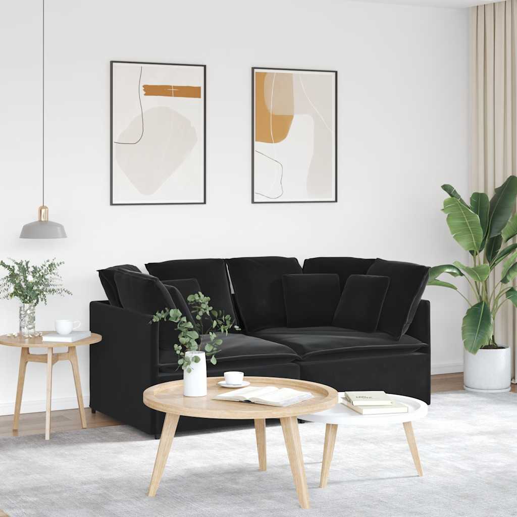 Modulsoffa Med Kuddar Sammet