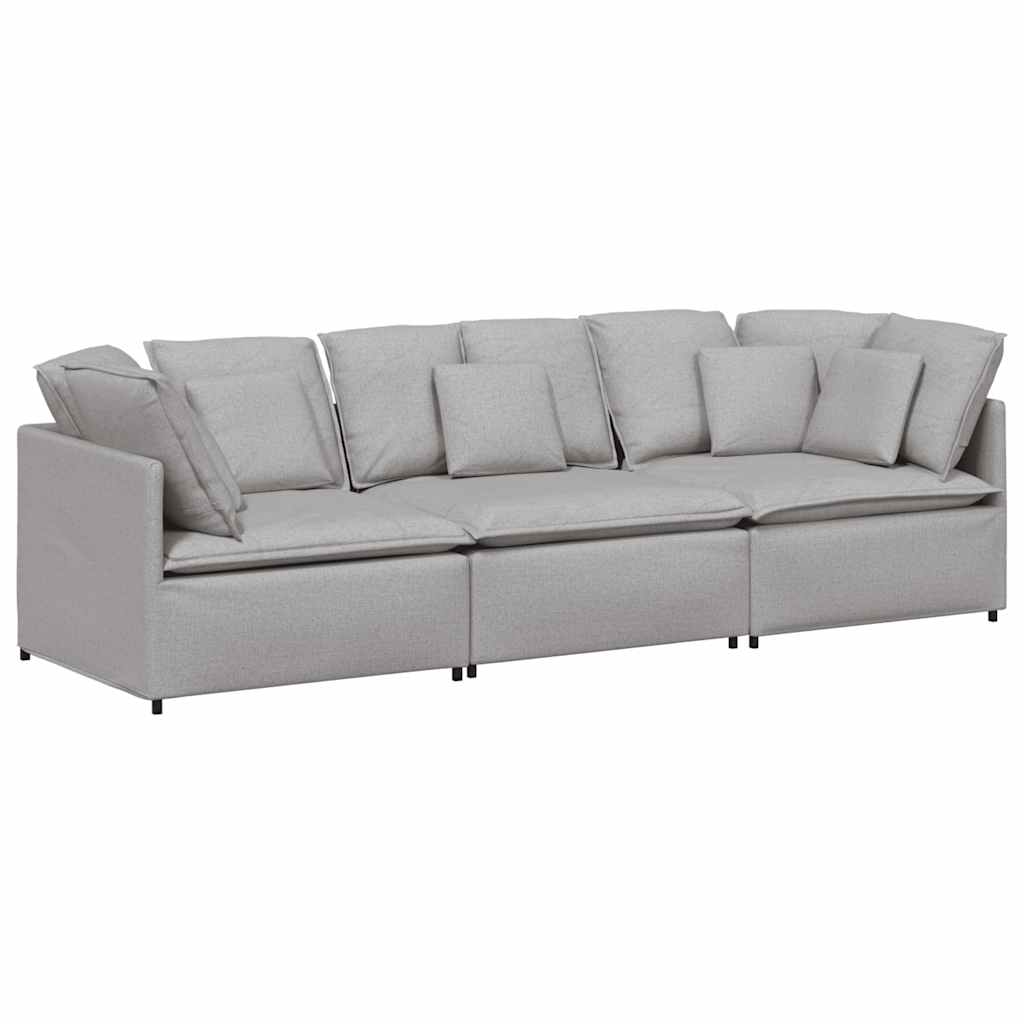 Modulsoffa Med Dynor I Tyg Molngrå