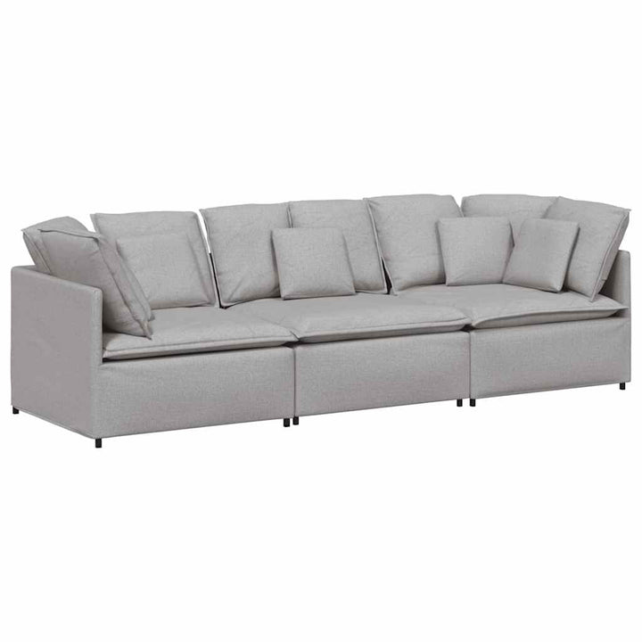 Modulsoffa Med Dynor I Tyg Molngrå