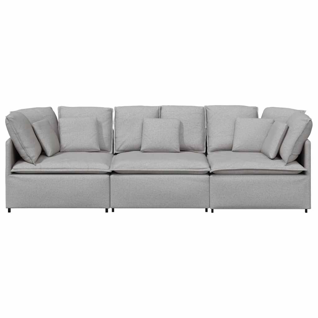Modulsoffa Med Dynor I Tyg Molngrå