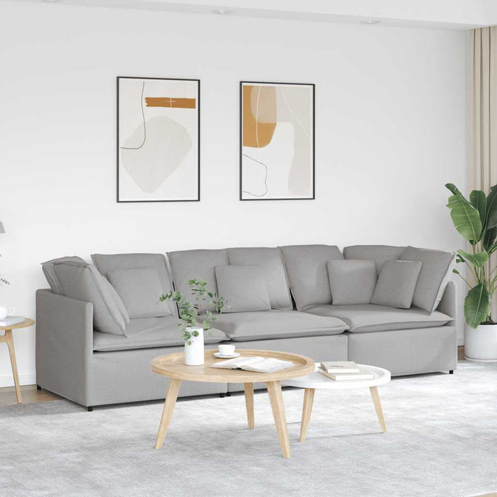 Modulsoffa Med Kuddar Tyg Jeans Blå
