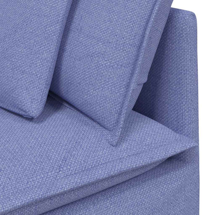 Modulsoffa Med Kuddar Tyg Jeans Blå