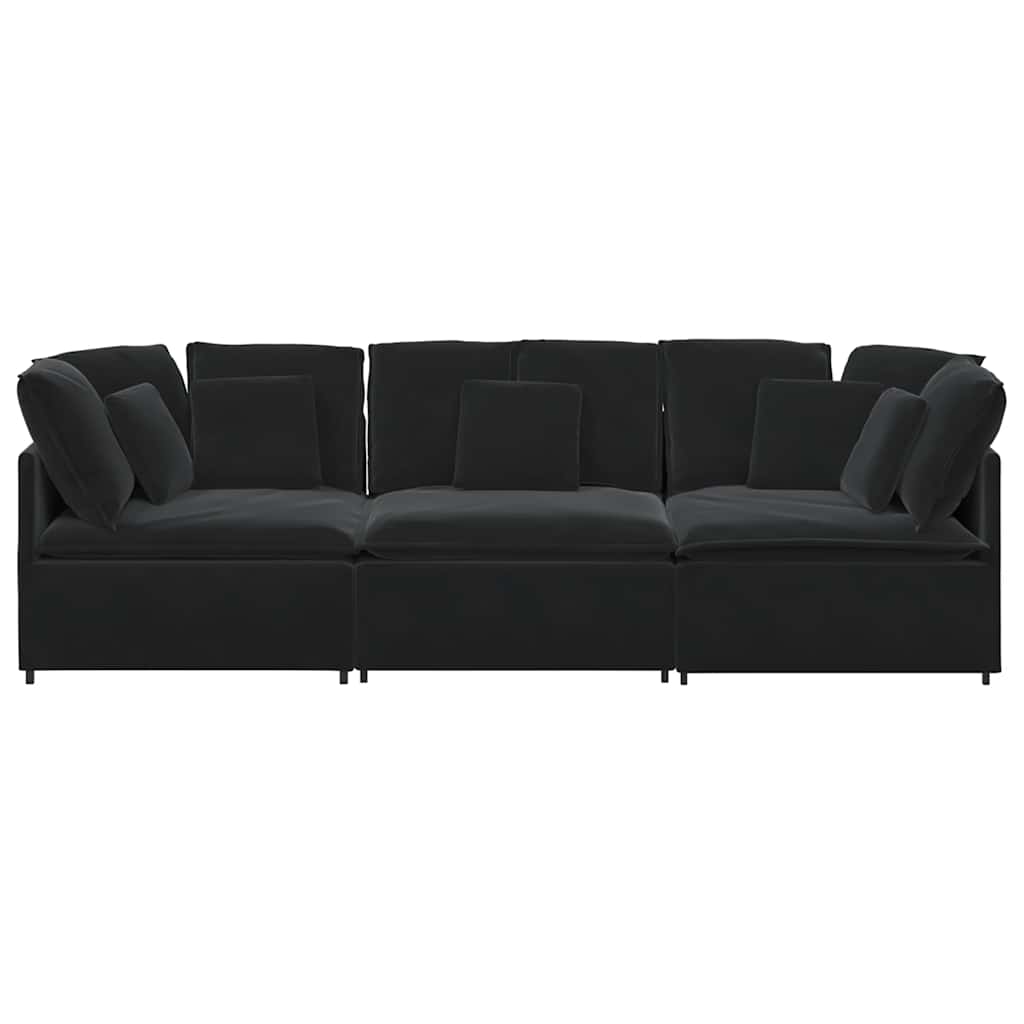 Modulsoffa Med Kuddar Sammet