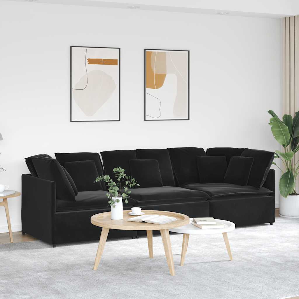 Modulsoffa Med Kuddar Sammet