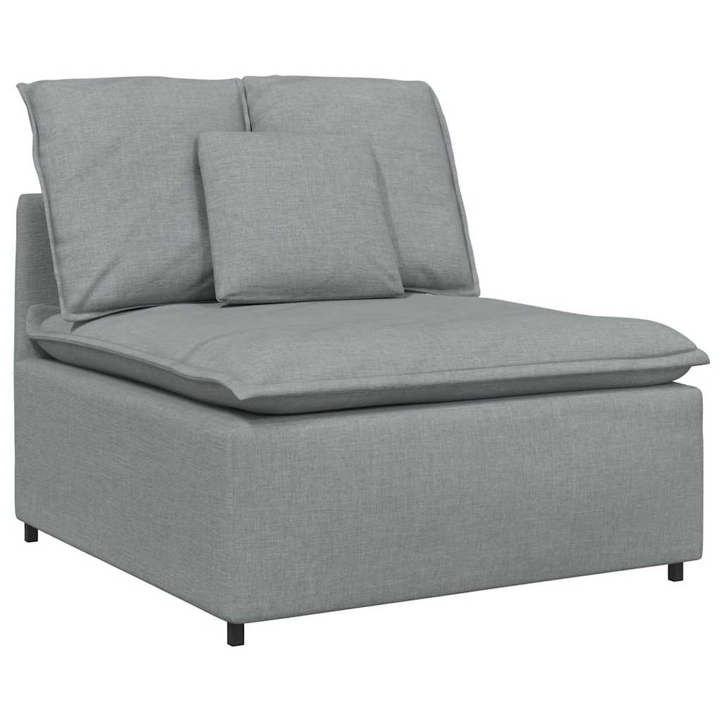 Modulsoffa Med Fotpall Och Dynor I Tyg
