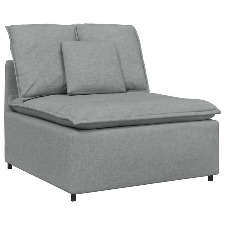 Modulsoffa Med Fotpall Och Dynor I Tyg